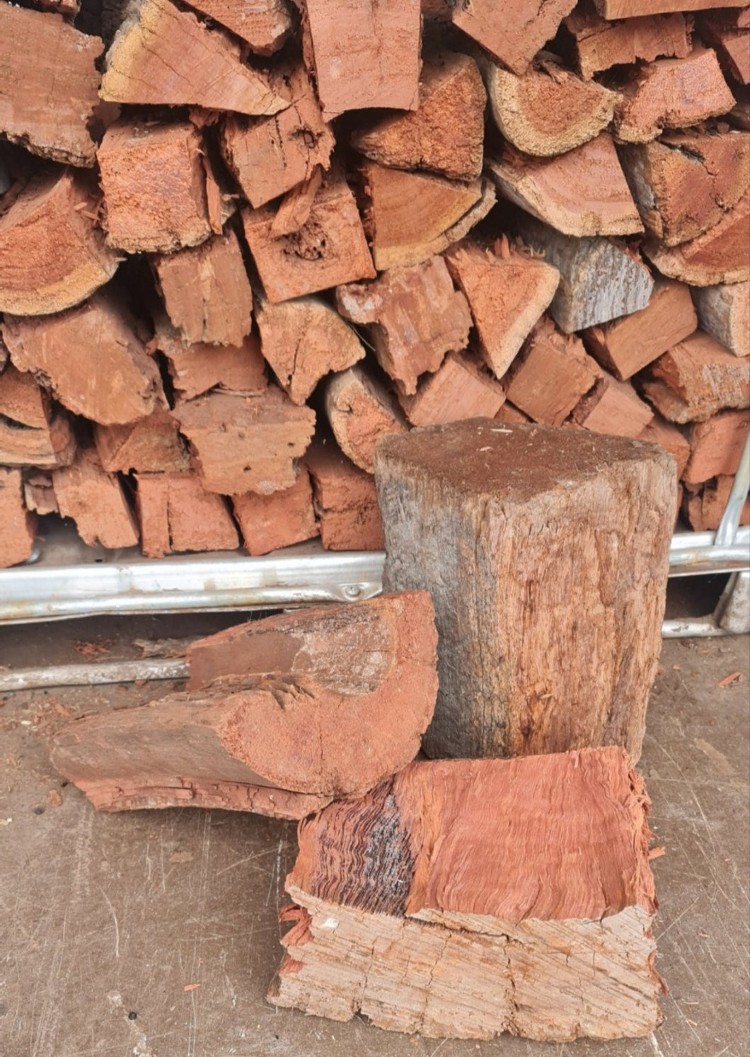 Single Split Redgum Firewood  (Big Shoe Box Size)