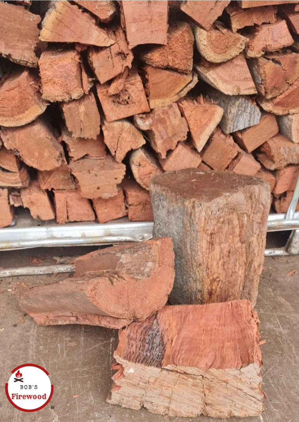 Single Split Redgum Firewood  (Big Shoe Box Size)