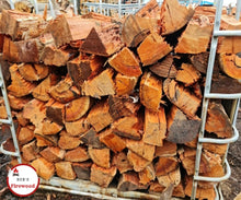 Load image into Gallery viewer, Semi Seasoned Double Split Redgum (Ready to burn next year)
